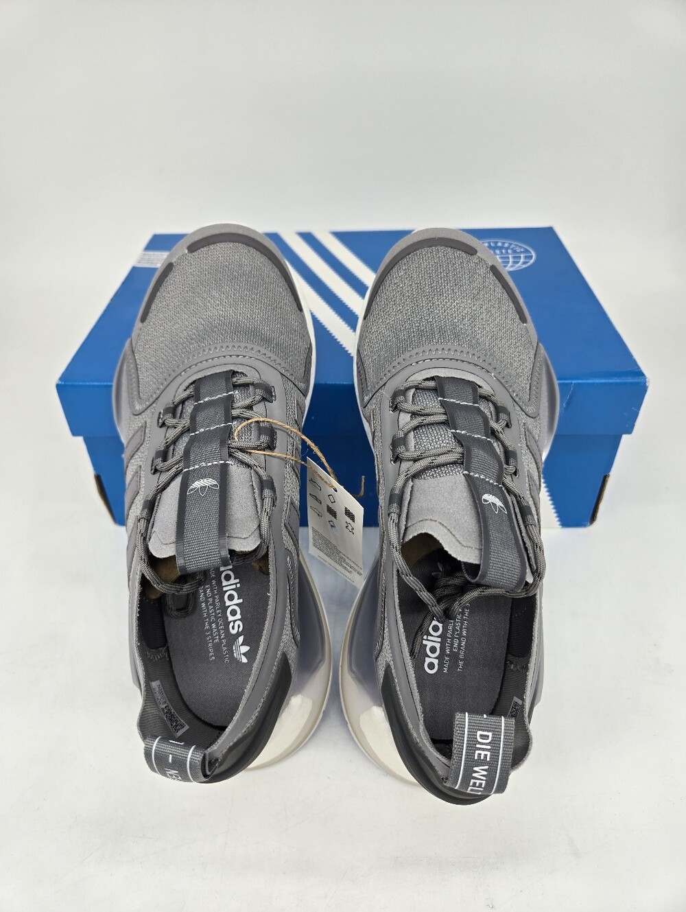 Adidas Women's NMD_V3 GY9283 Primeknit Grey Running Shoes Size 8.5 - Picture 5 of 8